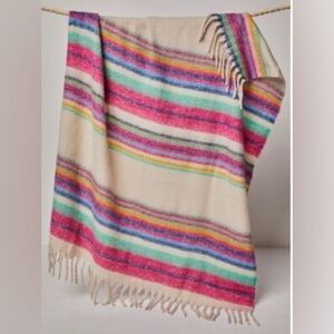 Free People Multicolor Striped Throw Blanket
